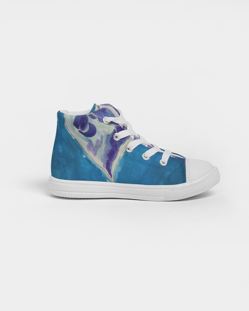 Fluid Blues Kids Hightop Canvas Shoe