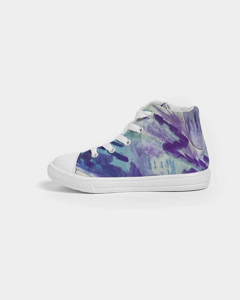 Fluid Blues Kids Hightop Canvas Shoe