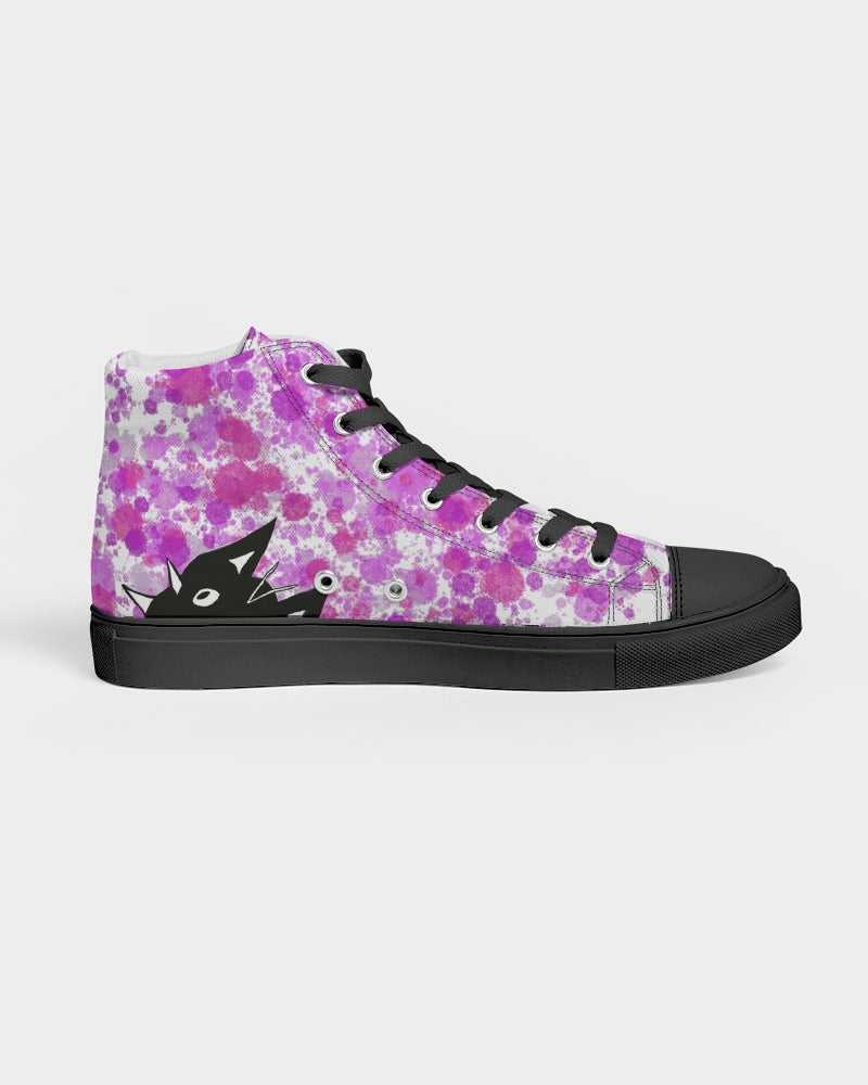 cats, art, autism, Laguna Beach, high top sneakers, custom kicks, sneakers, black sole, autistic artist, neurodiversity  Edit alt text