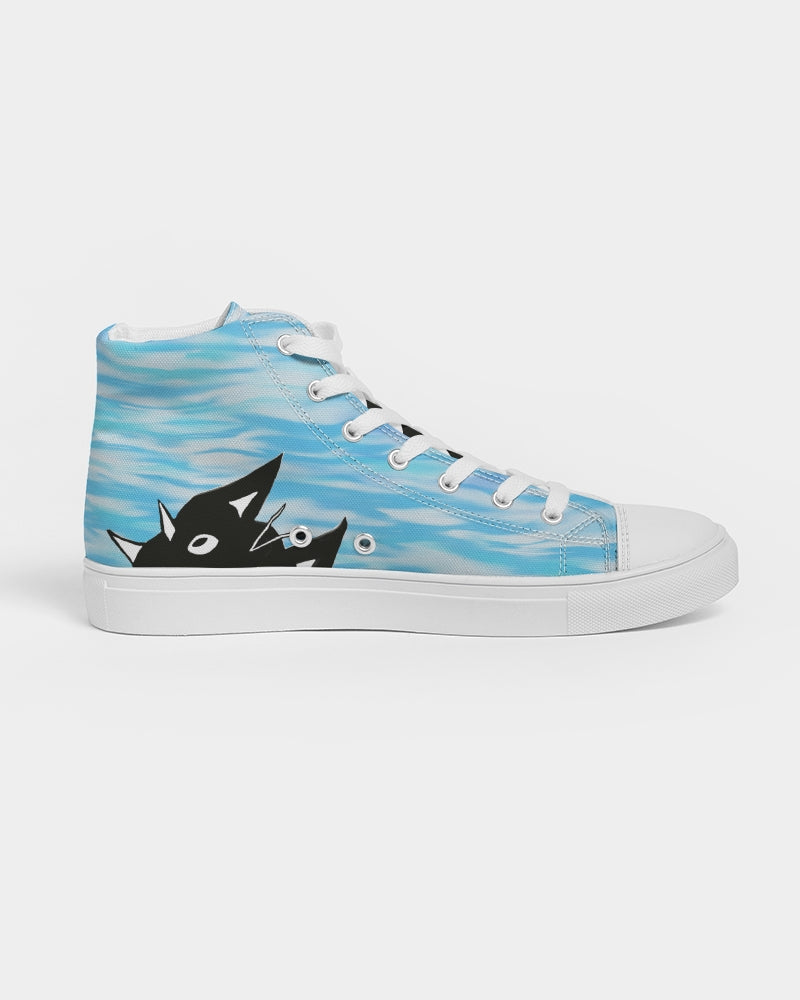 cats, sneakers, autism, art, Laguna Beach, custom kicks, high top shoes, neurodiverse