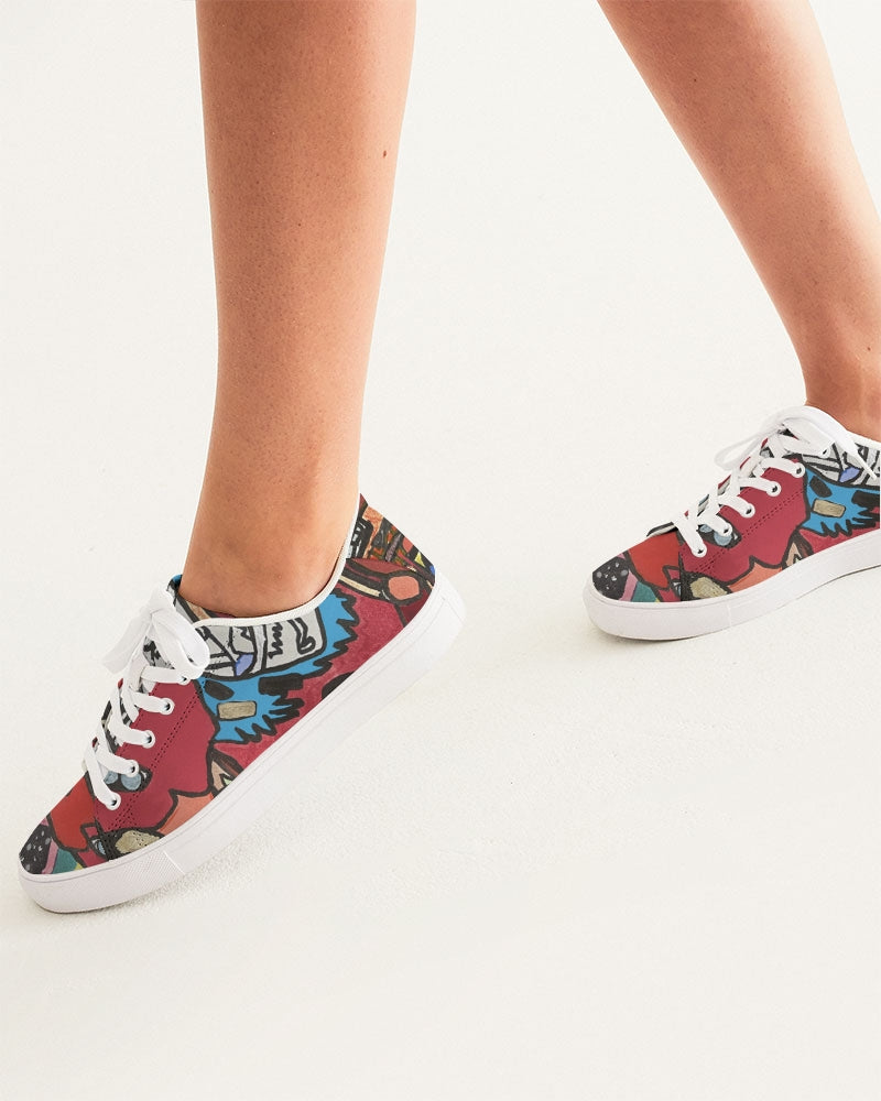 Luke Johnson Designs Women's Faux-Leather Sneaker