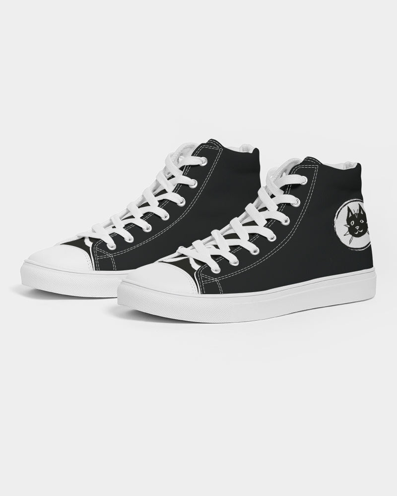 Sneakers, Autism, Art, Cats., Laguna Beach,. Black Converse-style, Custom design shoes, kicks, skate shoes, neurodiversity, art shoes Edit alt text