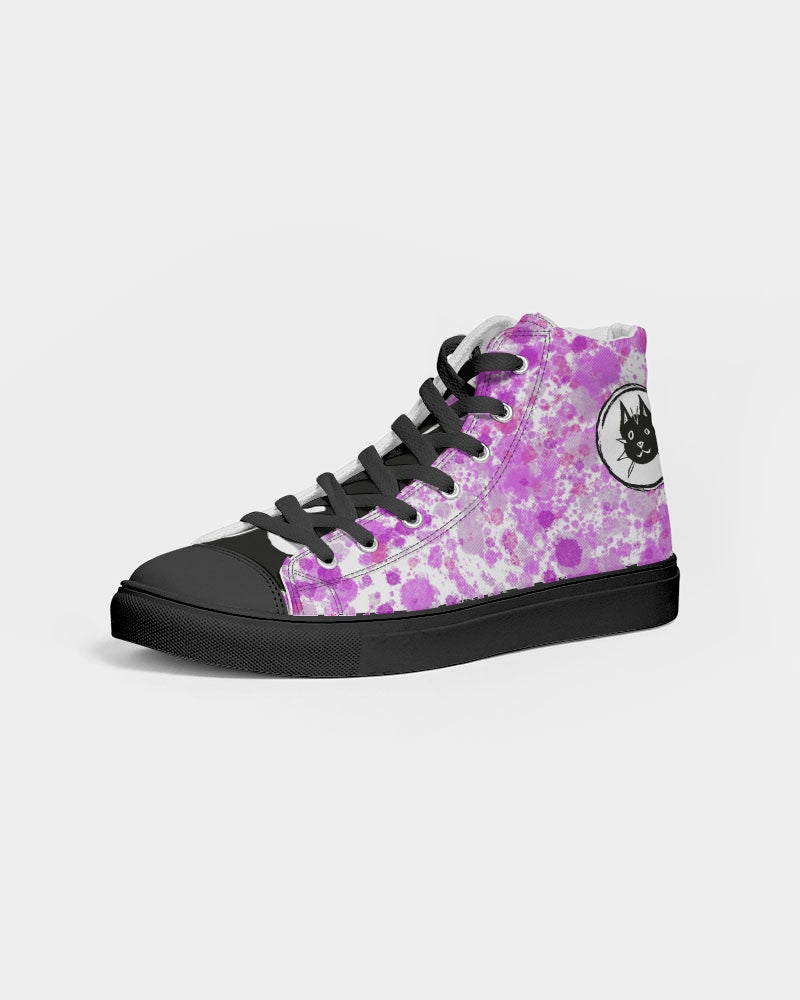 cats, art, autism, Laguna Beach, high top sneakers, custom kicks, sneakers, black sole, autistic artist, neurodiversity  Edit alt text