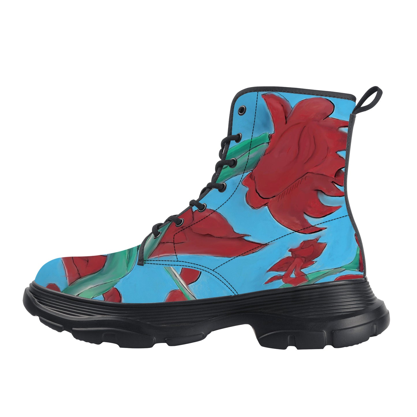 LJD Floral Chunky Boots