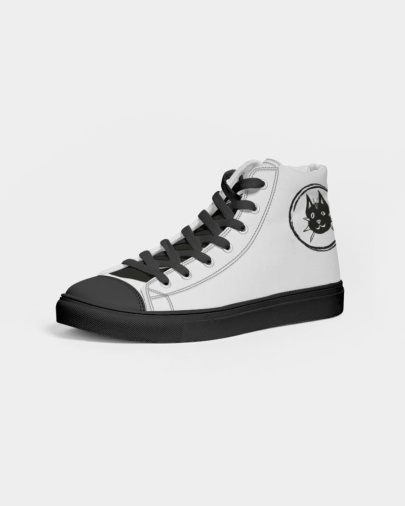 PURRR It s SammieTheCat Women s Hightop Canvas Sneaker Black sole Luke Johnson Designs