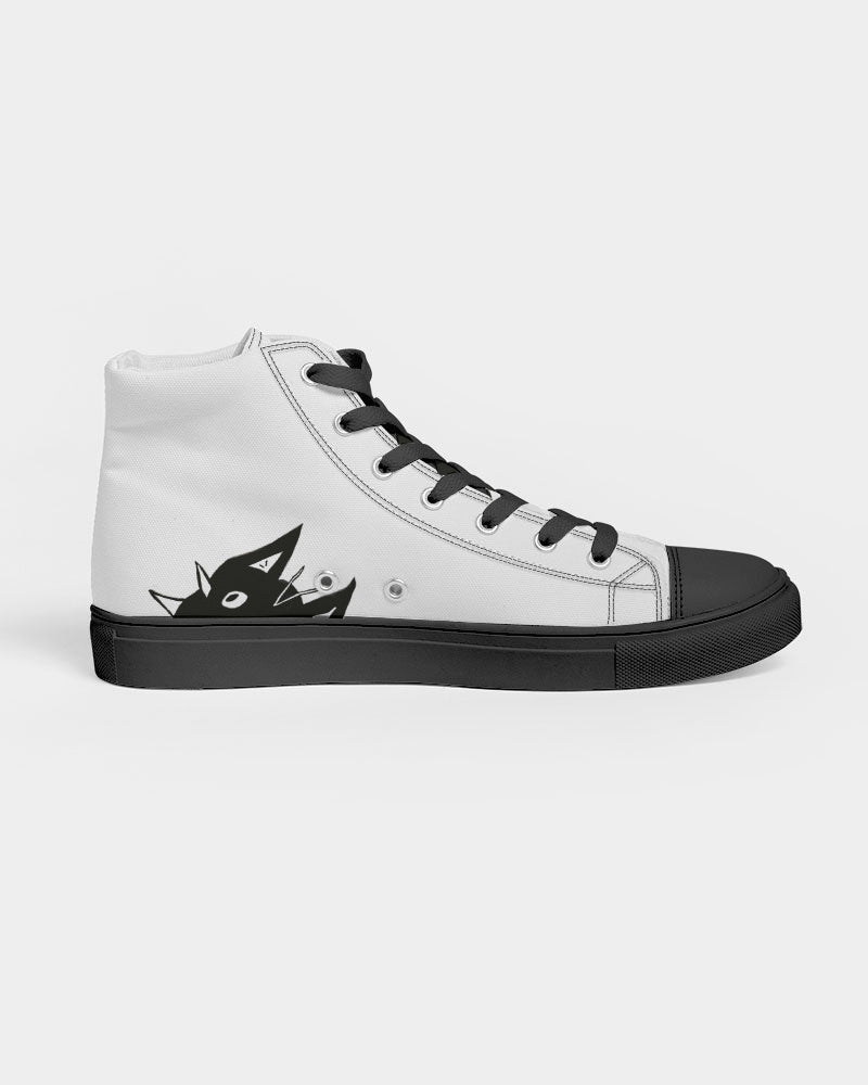 cats, black sole, converse-style high tops, autism, art, custom kicks, sneakers, cats, original art, skate shoes, Laguna Beach, women's sneakers, neurodiversity  Edit alt text