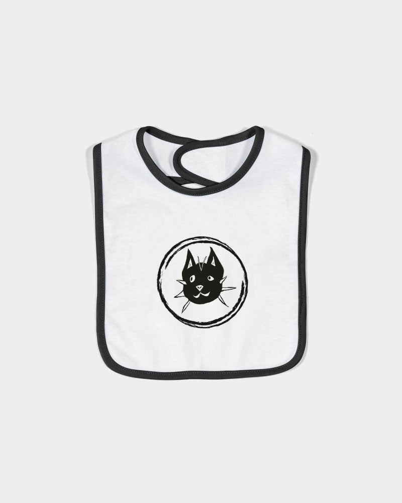 Purrr! It’s Sammie the Cat Infant Contrast Trim Premium Jersey Bib | Rabbit Skins